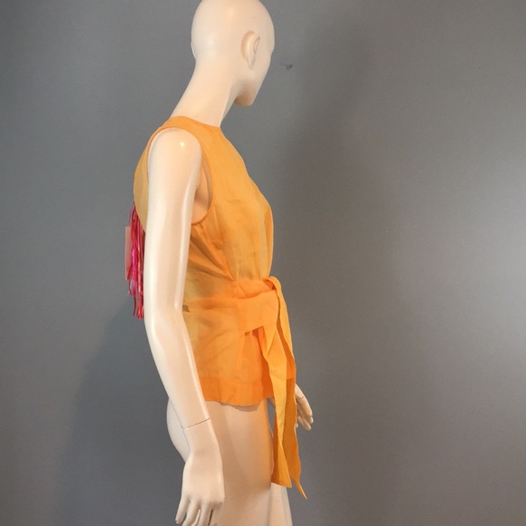 NWT MSGM Yellow Gold Blouse Sz 42/US 6 - Picture 11 of 14